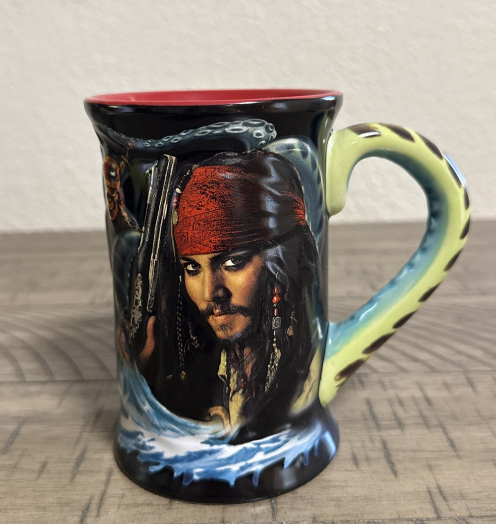 Rare Disney Pirates of the Caribbean Jack Sparrow Jerry Leigh 3D Tentacle Handle